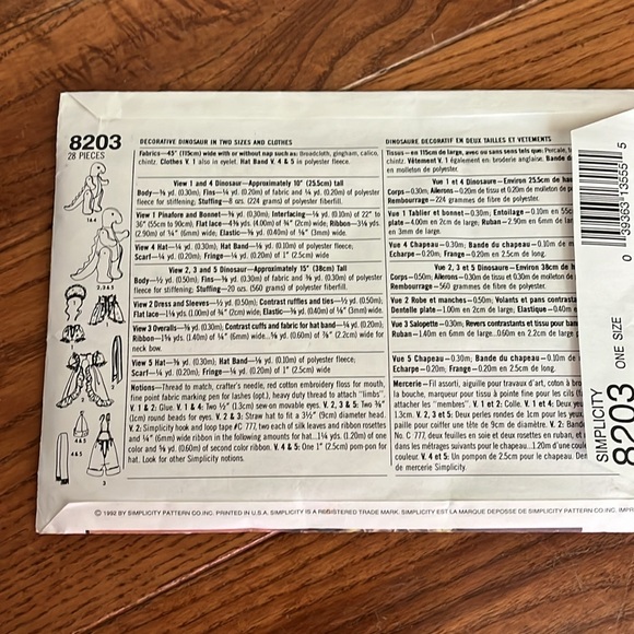 2 simplicity 1 McCall’s sewing patterns - Picture 3 of 11